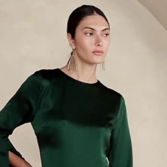 NWT BANANA REPUBLIC ABRIL SILK MINI DRESS - Picture 3 of 7